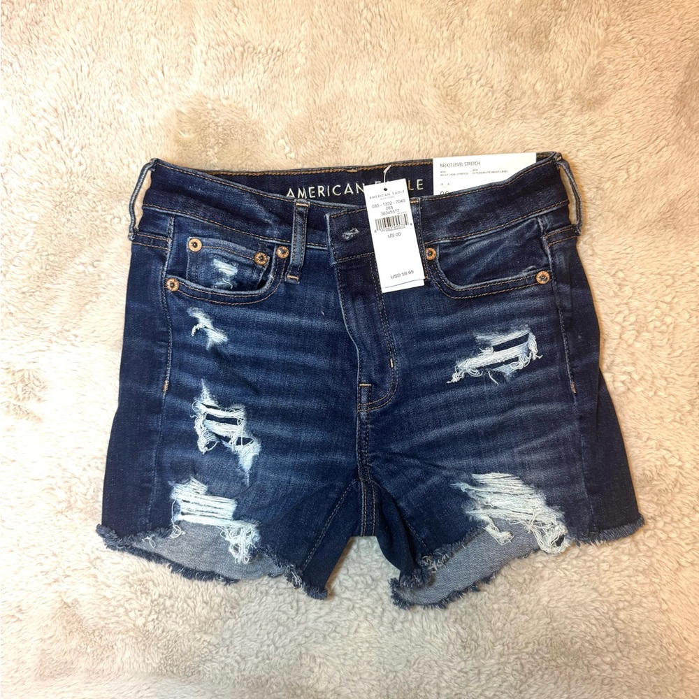 American Eagle Next Level High Rise Denim Shorts | Size 00